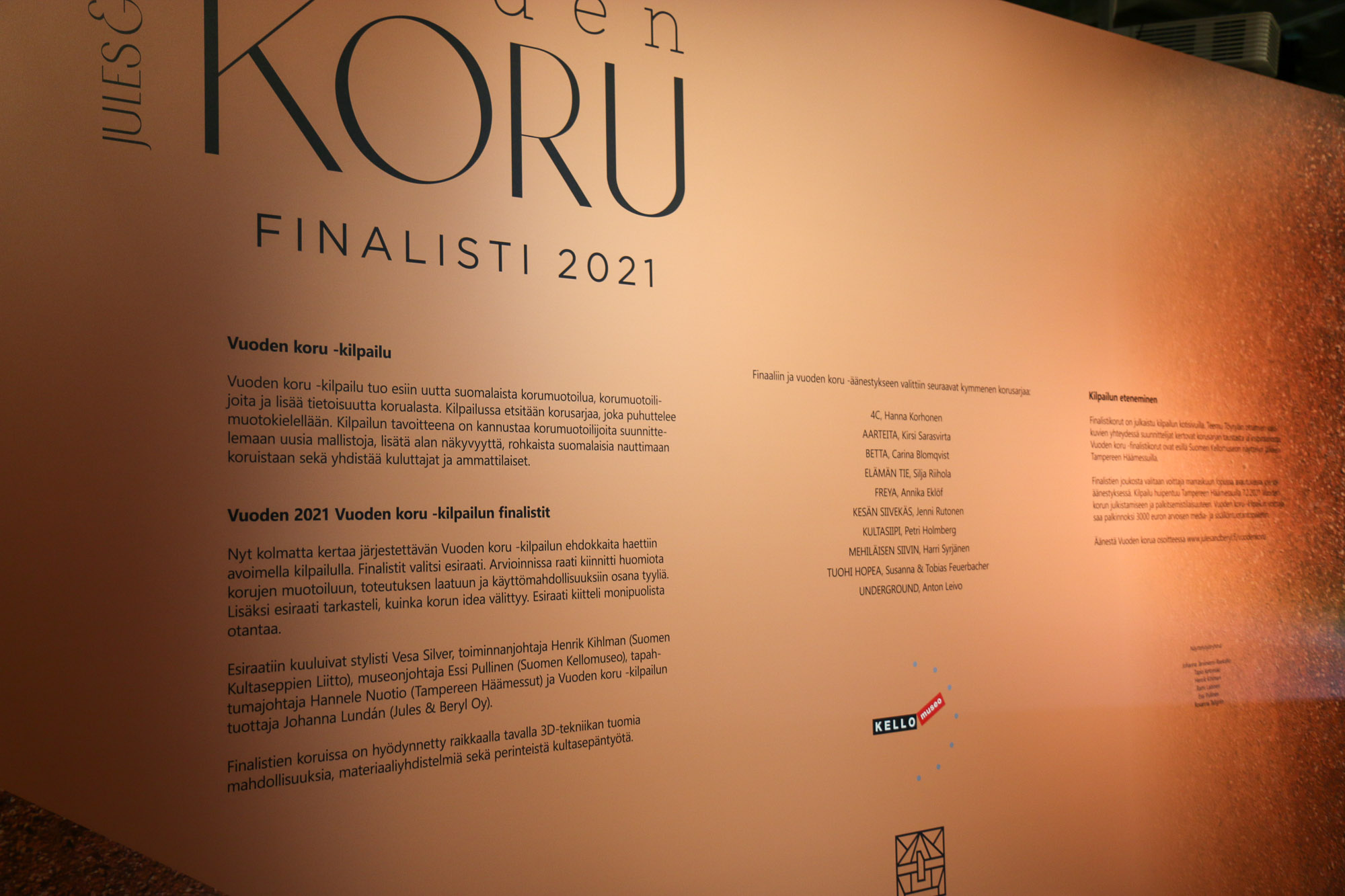Vuoden korun äänestys käynnistyy – voittaja valitaan yleisön äänin ja korut  esitellään myös Suomen Kellomuseon näyttelyssä • Jules & Beryl